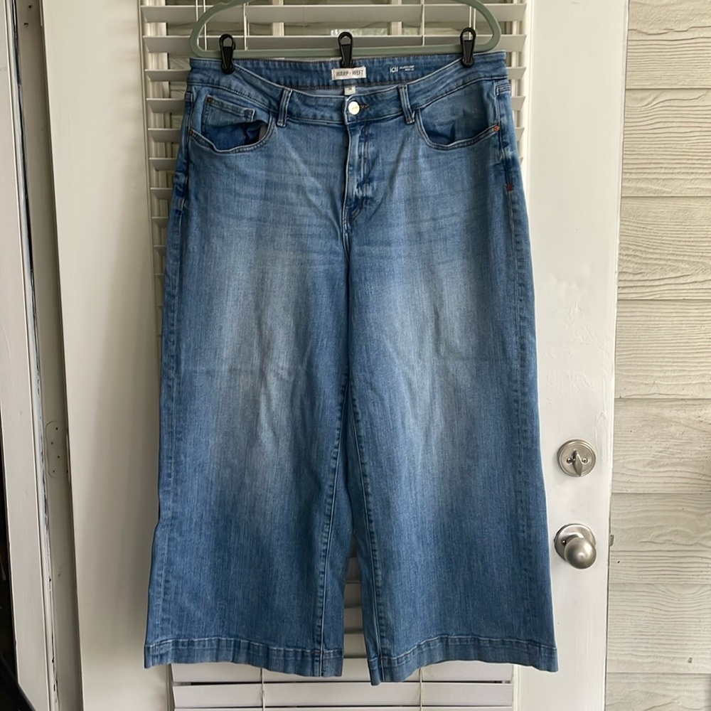 Warp + Weft wide leg crop jeans